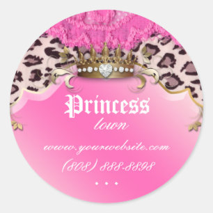 Sticker Leopard de mode Bijoux Couronne rose 2