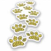 Sticker Leopard Empreinte de patte Throw (Recto)