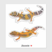 Sticker Leopard Gecko Lizard (Feuille)