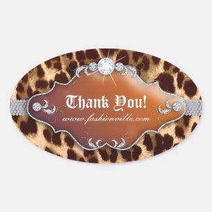 Sticker Leopard mode Bijoux Brown