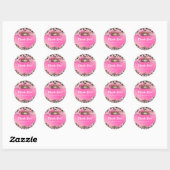 Sticker Leopard mode Bijoux Couronne rose (Feuille)