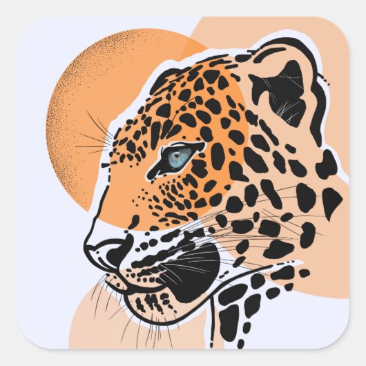 Sticker Leopard - Sticker esthétique Big Cat (Devant)