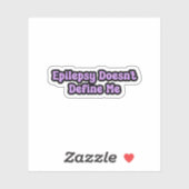 Sticker L'épilepsie ne me définit pas la conscience violet (Feuille)