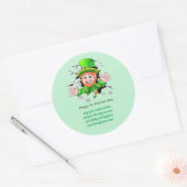 Sticker leprechaun de la Saint Patrick (Enveloppe)