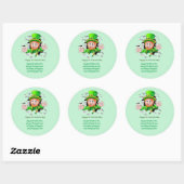 Sticker leprechaun de la Saint Patrick (Feuille)