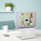 Sticker Leprechauns Et Ours Set De Vinyle Irlandais (Ordinateur portable sur le bureau)