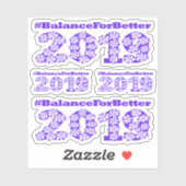 Sticker L'équilibre pour une meilleure Journée internation (Feuille)