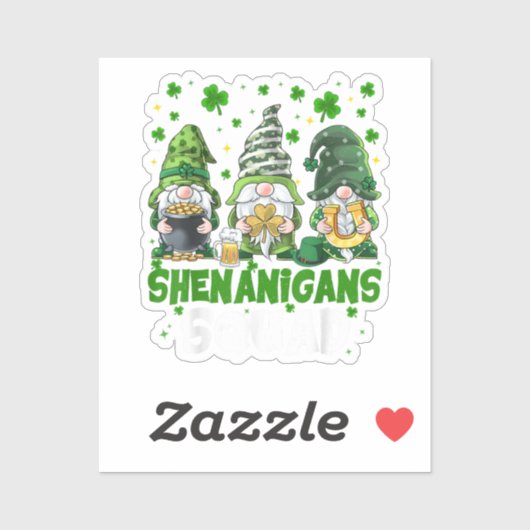 Sticker L'équipe de farces de lutins de la Saint-Patrick S (Feuille)