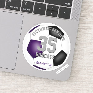 Sticker L'équipe de football couleur violet noir favorise