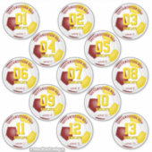 Sticker L'équipe de football en or Maroon offre des idées (Devant)