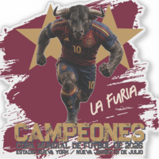 STICKER L'ÉQUIPE D'ESPAGNE CHAMPIONNE 2026