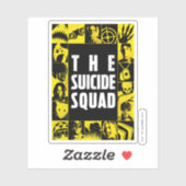 Sticker L'équipe du suicide | Blocs d'icônes jaune et noir (Feuille)