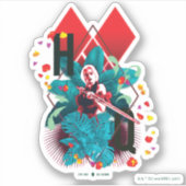 Sticker L'équipe du suicide | Harley Quinn Floral Diamond (Devant)