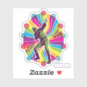 Sticker L'équipe du suicide | Polka-Dot Homme Psychédéliqu (Feuille)