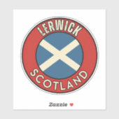 Sticker Lerwick, Écosse (Feuille)