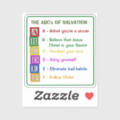 Sticker Les ABC du salut (Feuille)