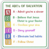 Sticker Les ABC du salut (Recto)