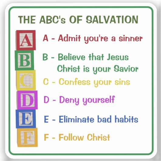 Sticker Les ABC du salut (Recto)