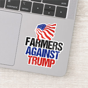 Sticker Les agriculteurs contre l'ordinateur portable d'él