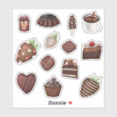 Sticker Les amateurs de chocolat (Feuille)