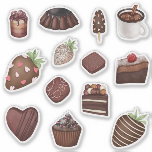 Sticker Les amateurs de chocolat (Devant)