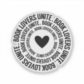 Sticker Les amateurs de livres s'unissent (Devant)