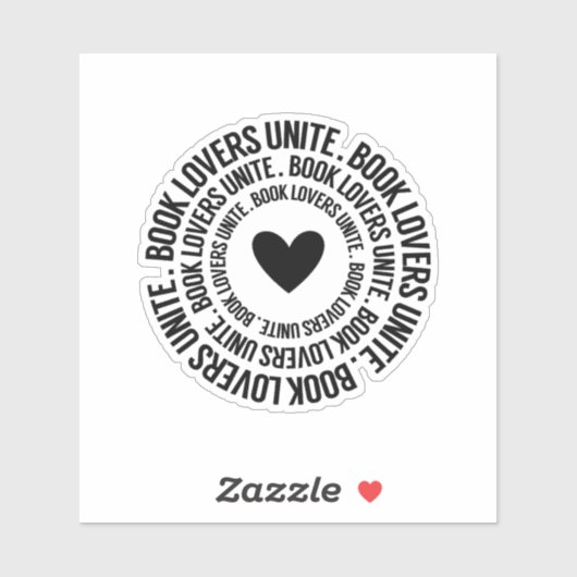 Sticker Les amateurs de livres s'unissent (Feuille)