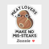 Sticker Les amateurs de viande ne font pas de steaks de so (Feuille)
