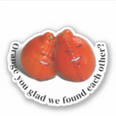 Sticker Les amoureux d'Orange Saint Valentin (Devant)