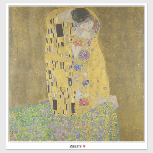 Sticker Les amoureux embrasser Embrace par Gustav Klimt (Feuille)