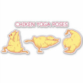 STICKER LES ANIMAUX CHICS EN YOGA POSENT UN ENSEMBLE CUTE (Devant)