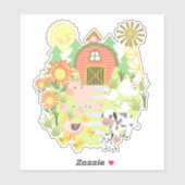 Sticker Les animaux de ferme mignons (Feuille)