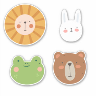 Sticker Les animaux de forêt mignons