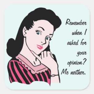 Sticker les années 50 Femme Sarcasm