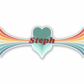 Sticker les années 70 Bandes arc-en-ciel rétro inspirées (Devant)