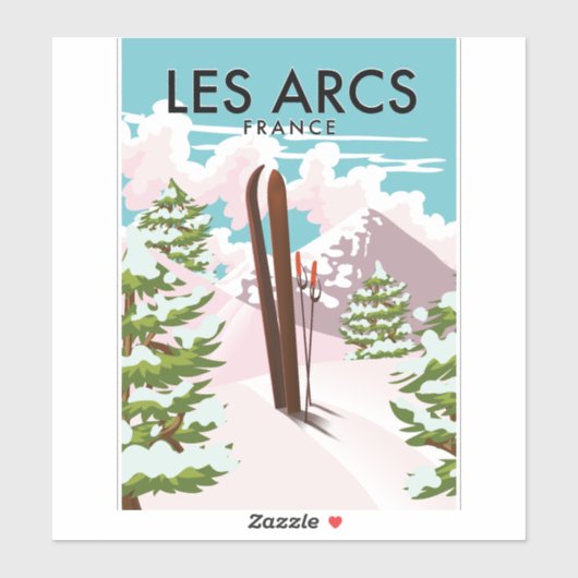 Sticker Les Arcs France (Feuille)