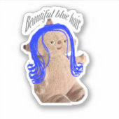 Sticker Les beaux cheveux bleus de Makka Pakka (Devant)