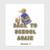 Sticker Les biscuits mignons retournés à l'école (Feuille)