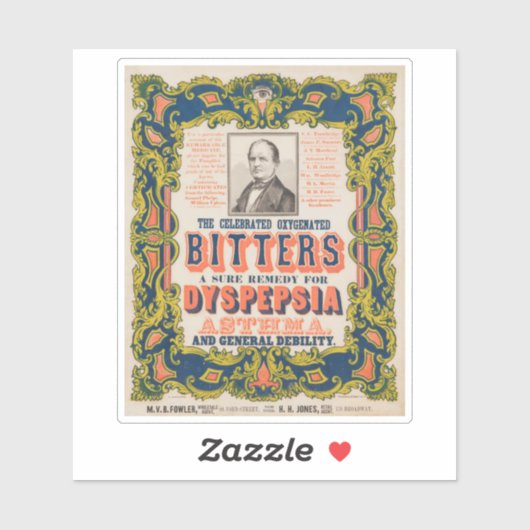 Sticker Les Bitters oxygénés célèbres (Feuille)