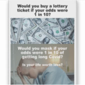 Sticker Les chances de gagner contre la longue Covid vinyl (Devant)