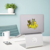 Sticker Les chatons d'olive (Ordinateur portable sur le bureau)