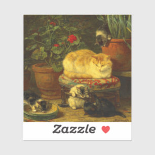 Sticker Les chatons en jeu