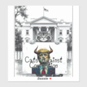 Sticker Les chats contre la corruption (Feuille)