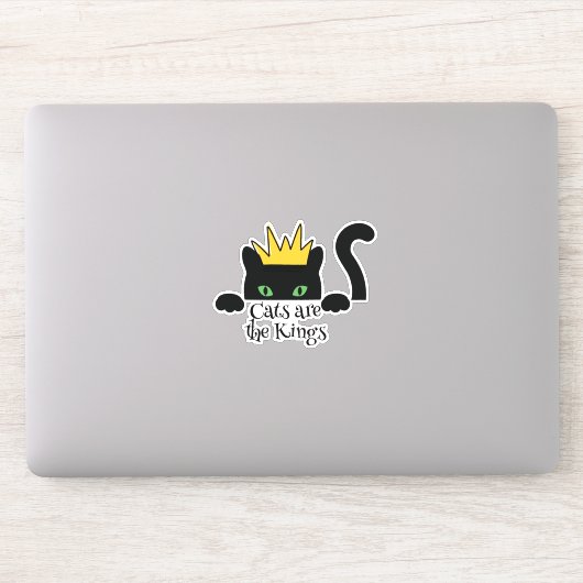 Sticker Les chats noirs mignons sont les rois (Ordinateur)