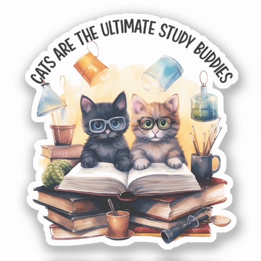 Sticker Les Chats Sont Les Derniers Étudiants (Recto)