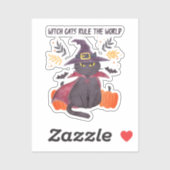 Sticker Les Chats-Sorcières dominent le monde (Feuille)