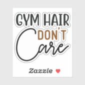 Sticker Les cheveux de gym s'en fichent (Feuille)