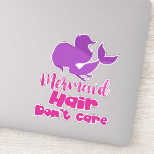 Sticker Les cheveux de sirène s'en fiche, Silhouette de si