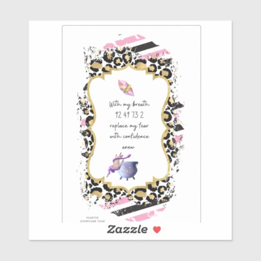 Sticker Les chiffres de Grabovoi pour la liberté de la peu (Feuille)