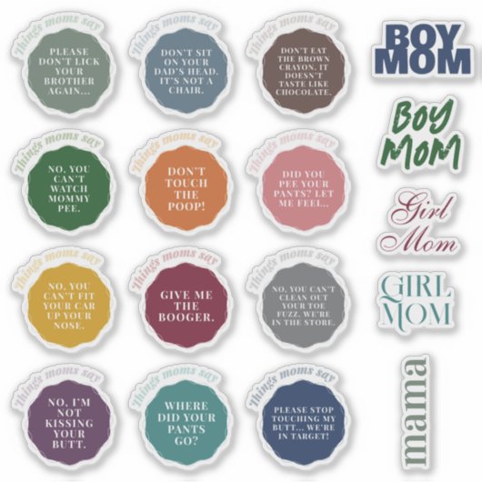 Sticker Les choses que maman dit (Devant)